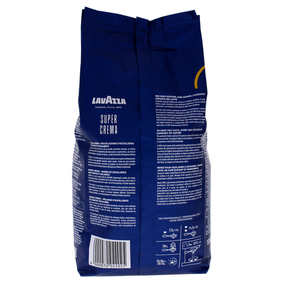 Super Crema Roast Whole Bean Coffee by Lavazza for Unisex - 35.2 oz Coffee - Picture 2 of 2